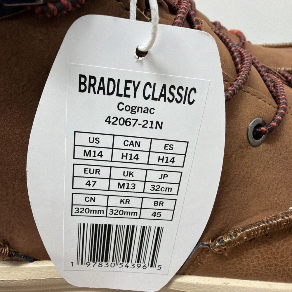 HEY DUDE Bradley Classic Men's Size‎ 14 Casual Boots Cognac Brown 42067-21N NEW